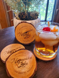 Nagawicka Lake Rustic Wood Coasters - Set of 4