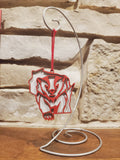 Wisconsin Badger Wood Ornament