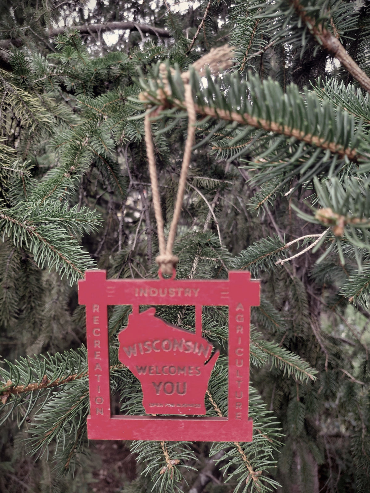 Wisconsin Welcomes You Wood Ornament