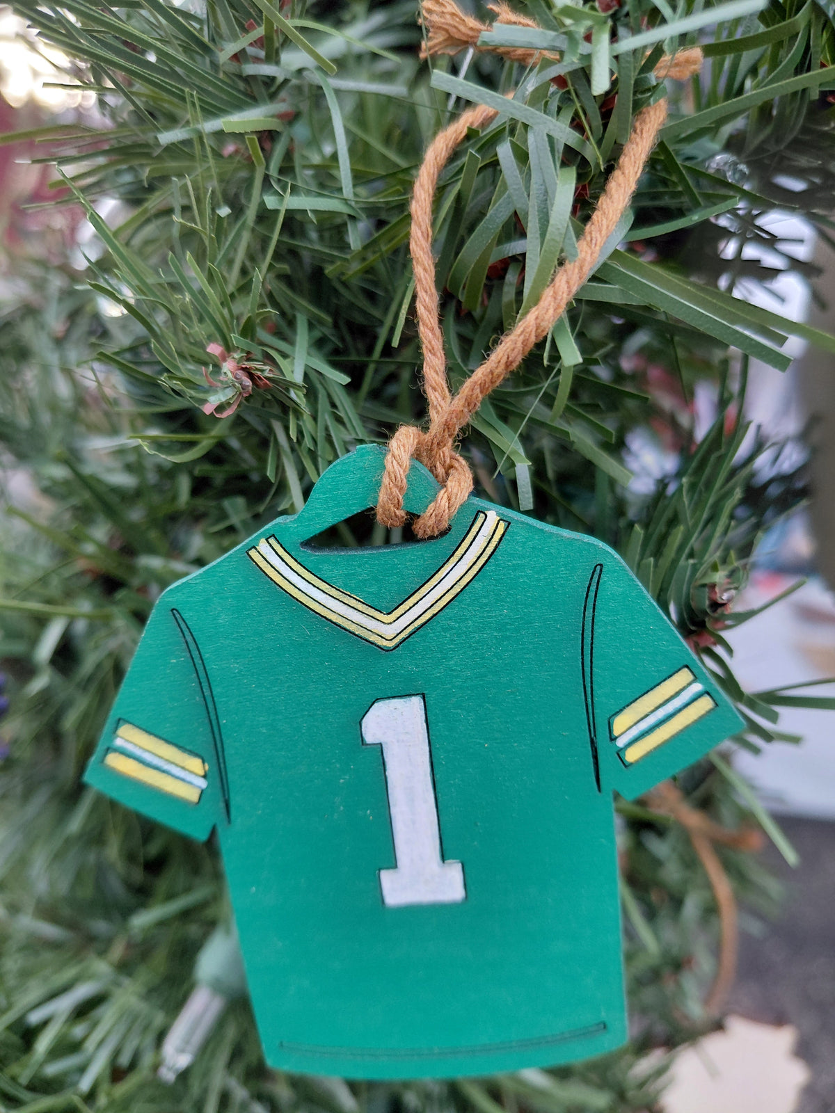 Green & Gold #1 Jersey Ornament