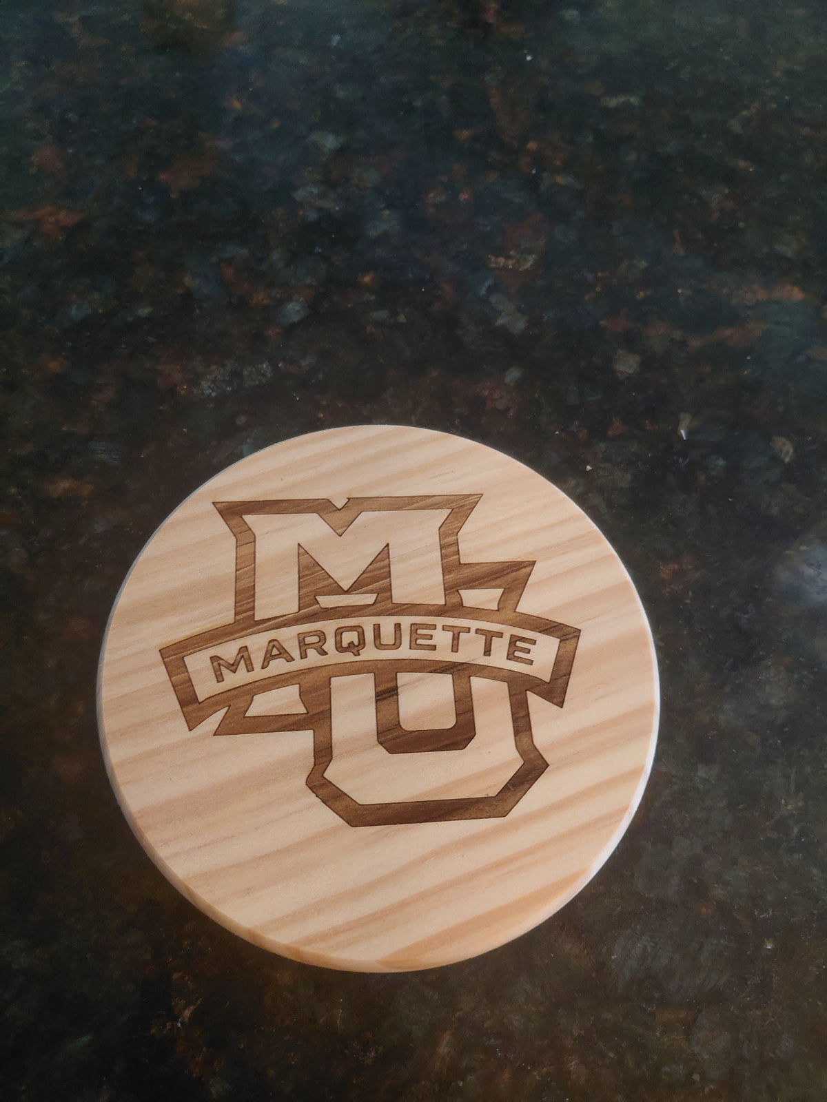 Marquette MU Wood Coaster Set