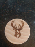 Milwaukee Deer Wood Coaster Set