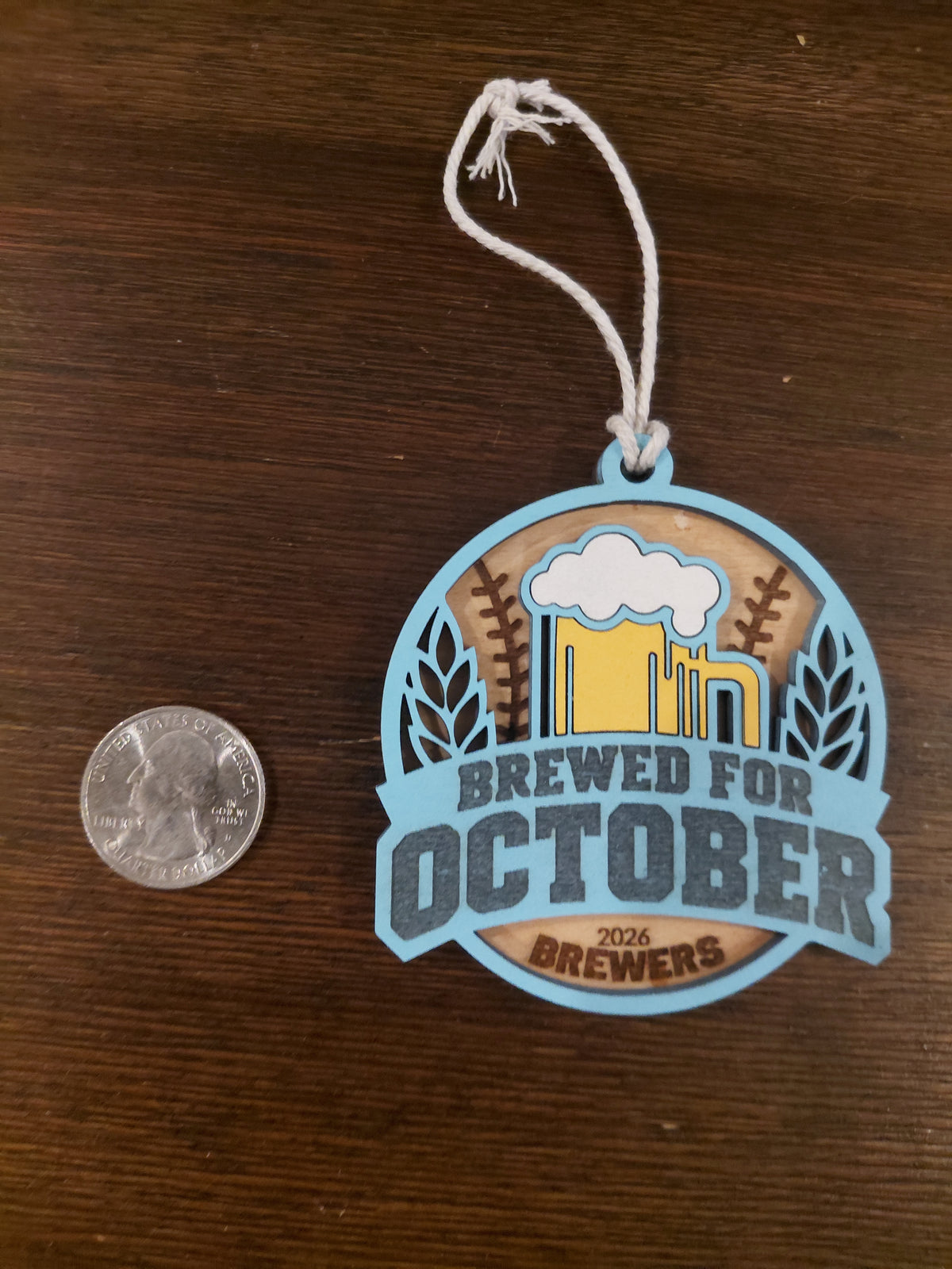 Brewed for October 2026 Milwaukee Brewers Baseball Playoff Ornament