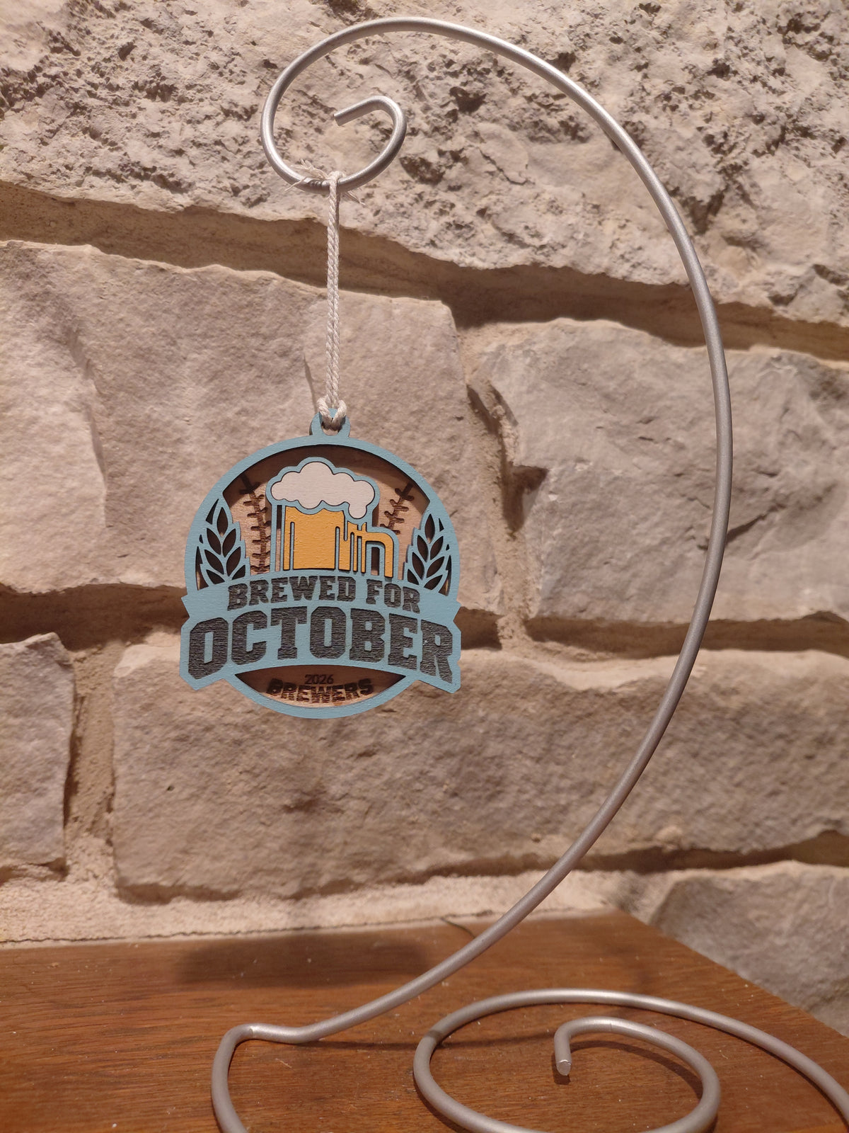 Brewed for October 2026 Milwaukee Brewers Baseball Playoff Ornament