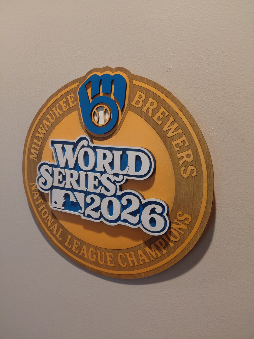 2026 Milwaukee Brewers World Series Baseball Playoff Home Sign