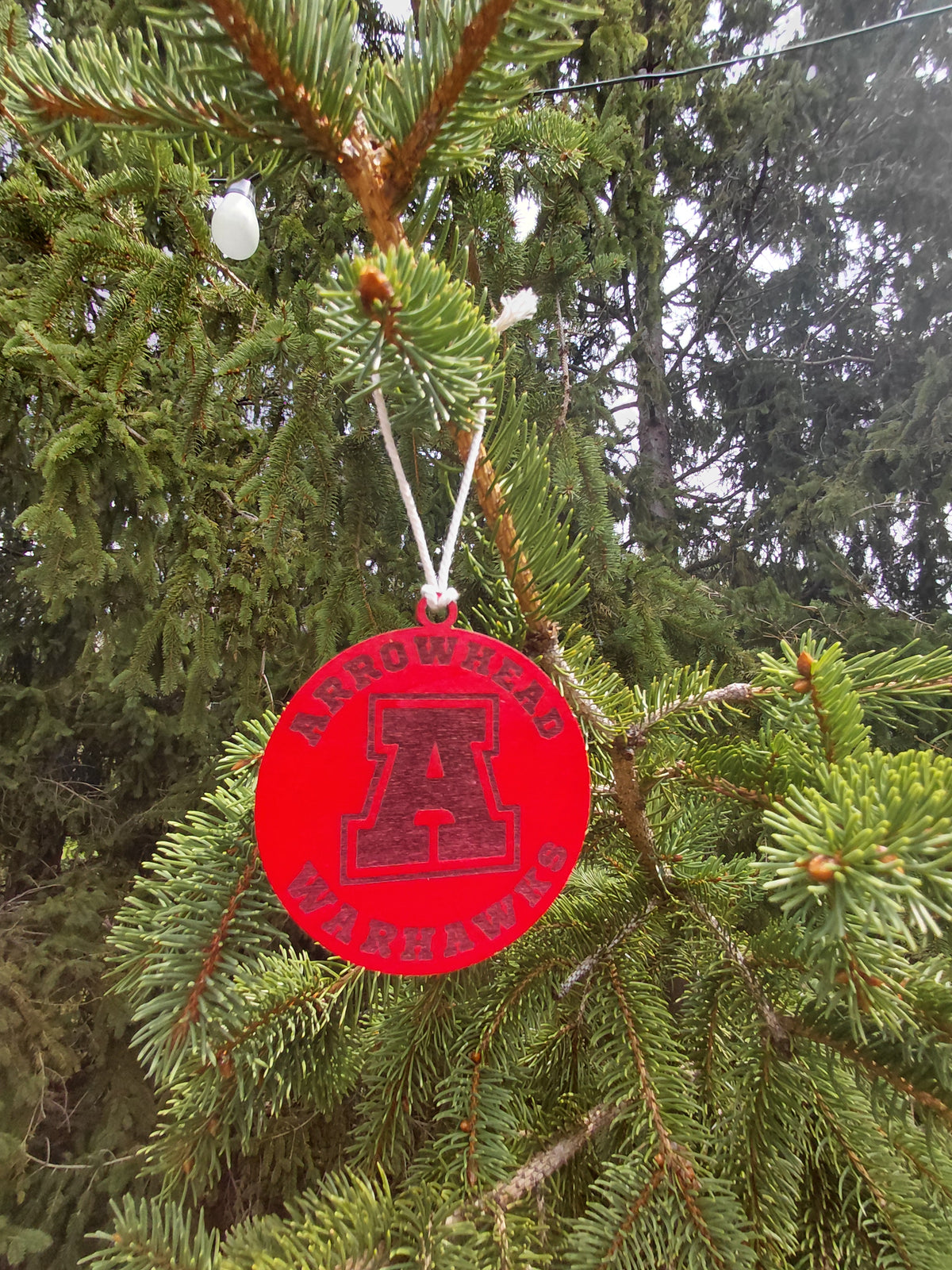 Arrowhead Warhawks Wood Ornament