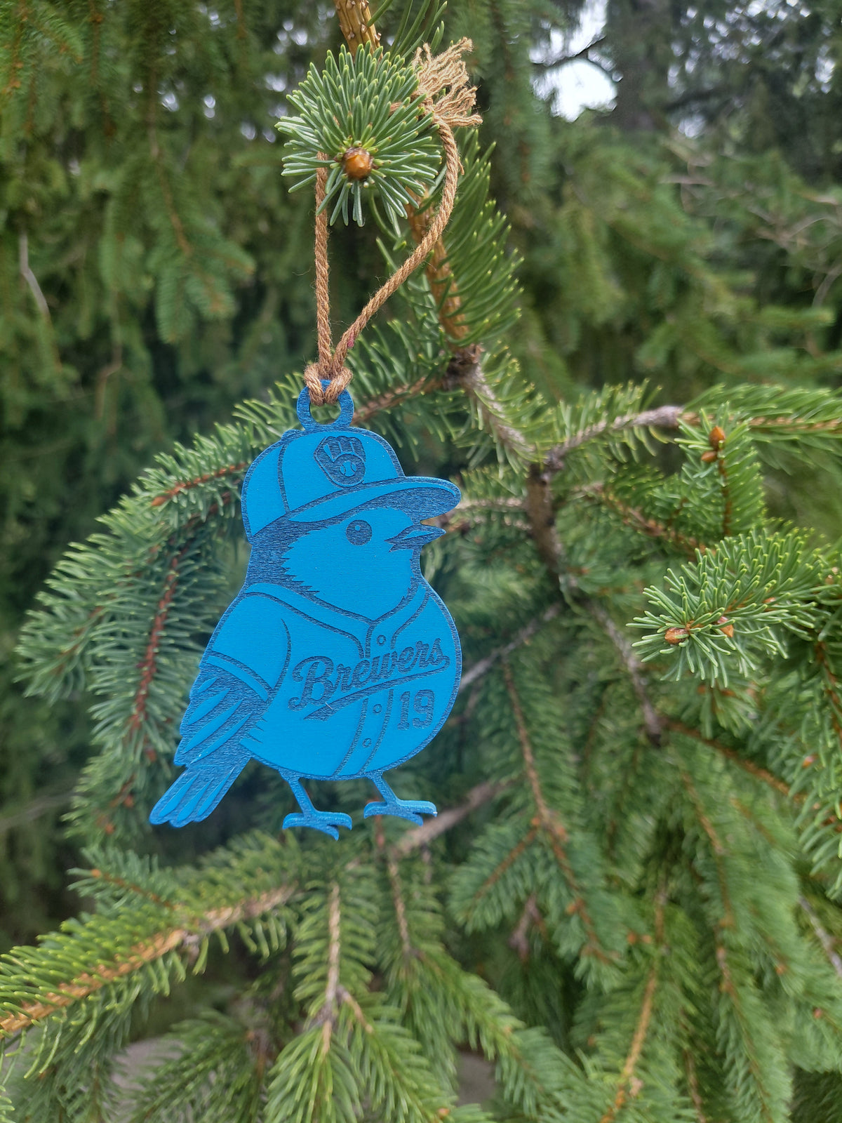 Milwaukee Baseball Robin Wood Ornament